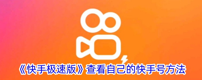 《如何查看快手极速版中的快手号》