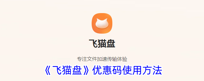 《飞猫盘》折扣码使用指南