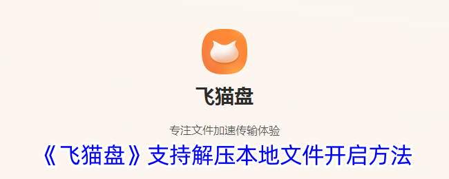 《飞猫盘》本地文件解压方法