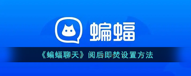 《蝙蝠聊天》自毁消息设置方法