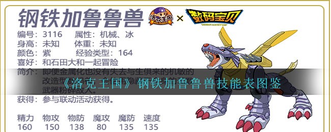 《洛克王国》钢铁加鲁鲁兽技能图鉴