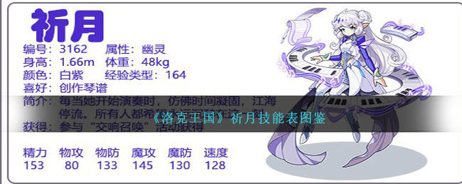 《洛克王国》祈月技能图鉴